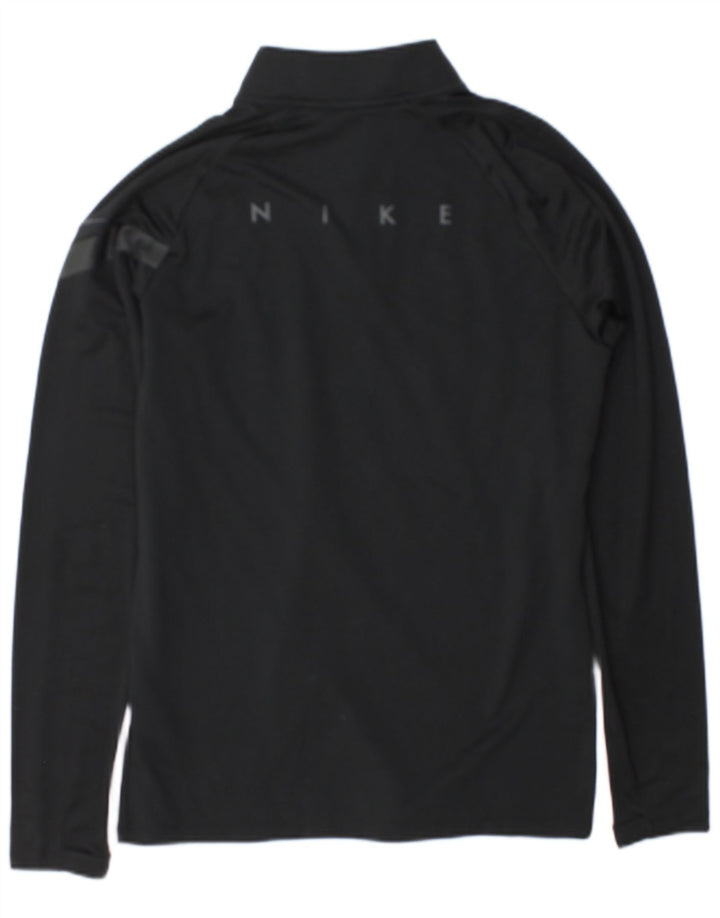 Męski dres Nike Dri Fit z grafiką i zamkiem błyskawicznym pod szyją, mały czarny