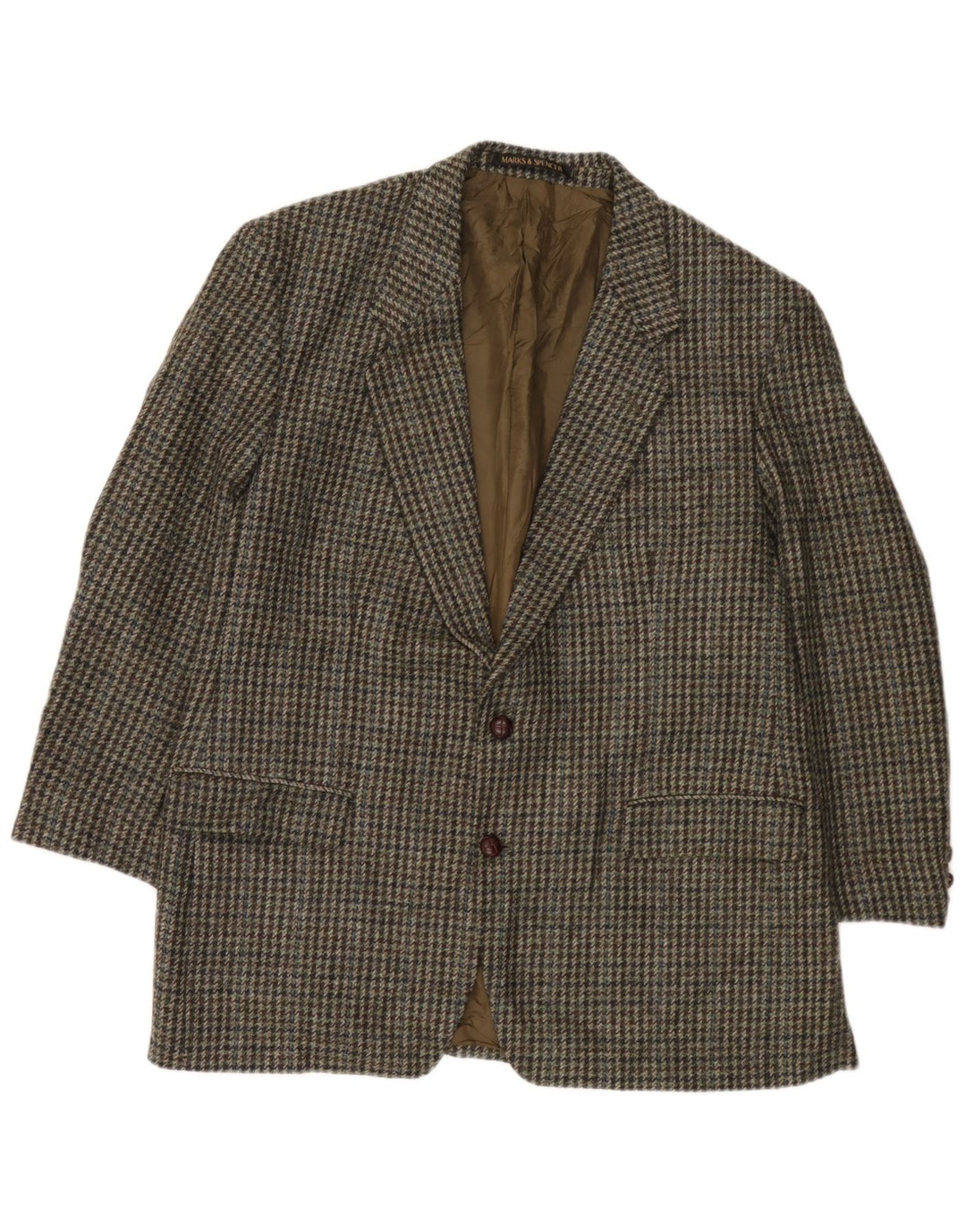 Marks & Spencer Męska marynarka St. Michael Blazer UK 44 XL Zielona pepitka