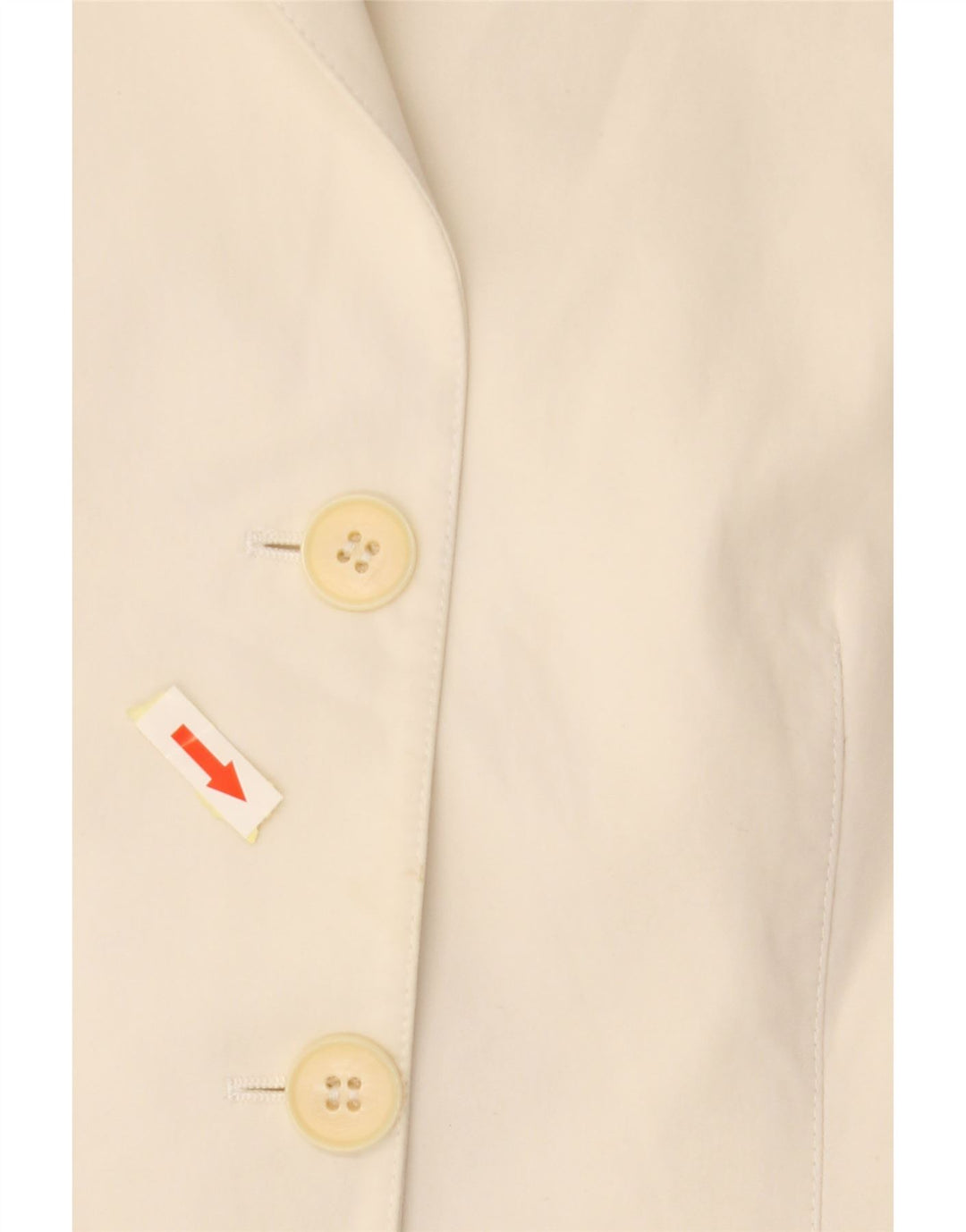 EMPORIO ARMANI Damska marynarka zapinana na 3 guziki IT 44 Średnia złamana biała bawełna