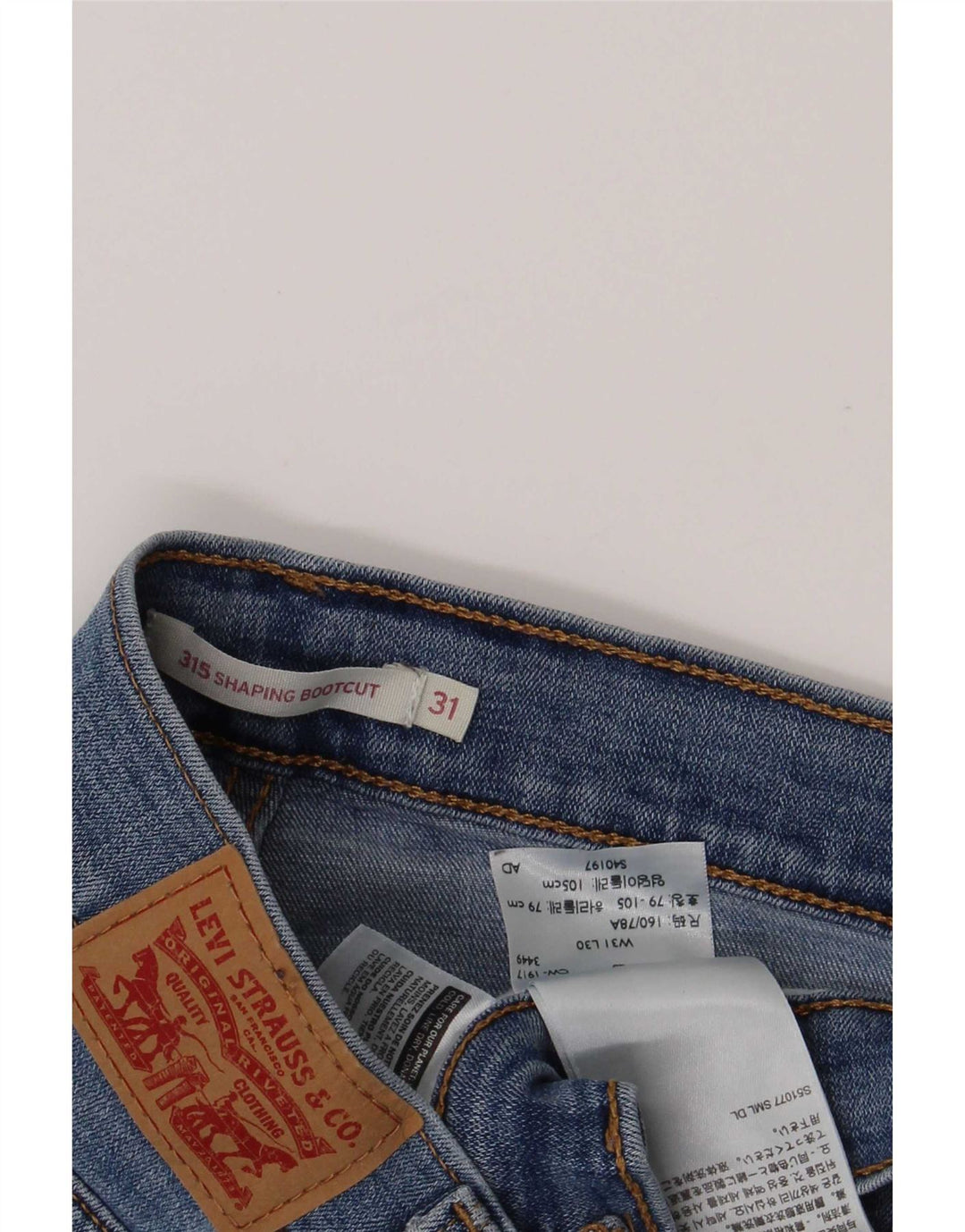 Męskie jeansy Levi's 315 Bootcut W31 L30 Niebieska bawełna