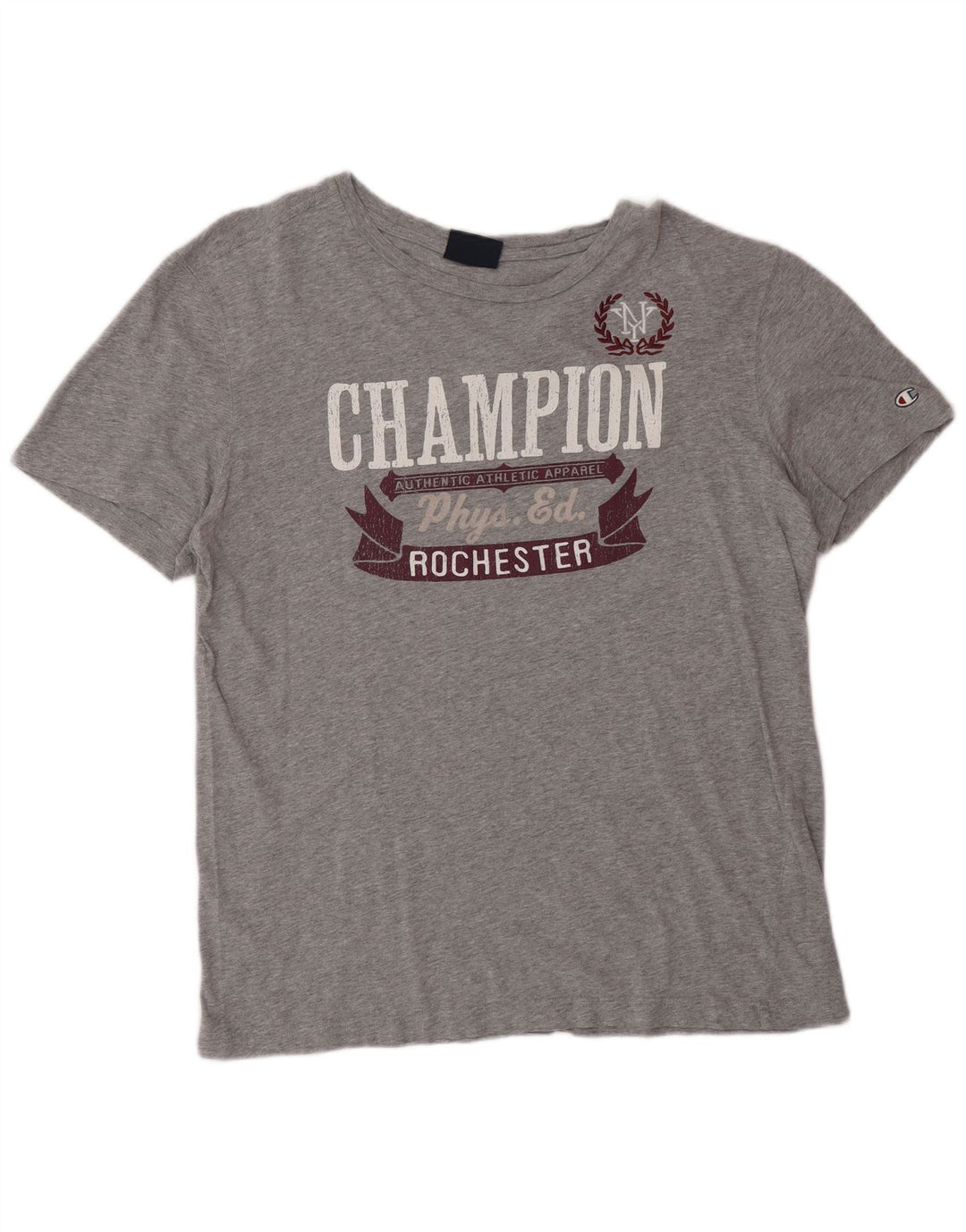 Męski T-shirt Champion Rochester z grafiką, duży, szary, bawełniany