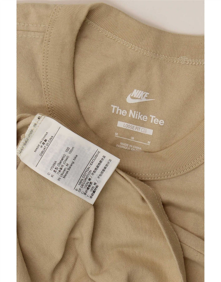 Męska koszulka Nike o luźnym kroju, średnia beżowa bawełna
