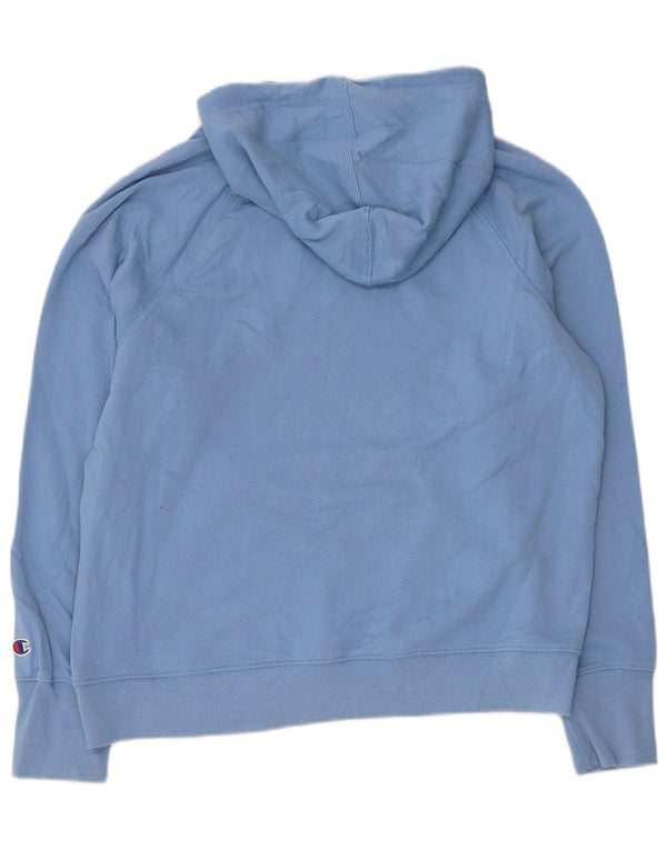 Damski sweter z kapturem Champion Graphic UK 14, średni niebieski, bawełniany
