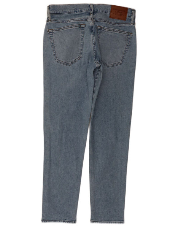 Damskie jeansy skinny zwężane ABERCROMBIE & FITCH W30 L26 niebieskie