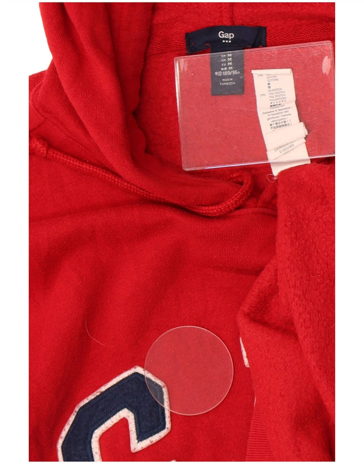 Damski sweter z kapturem Gap Graphic, oversize, UK 14, średni czerwony, bawełniany
