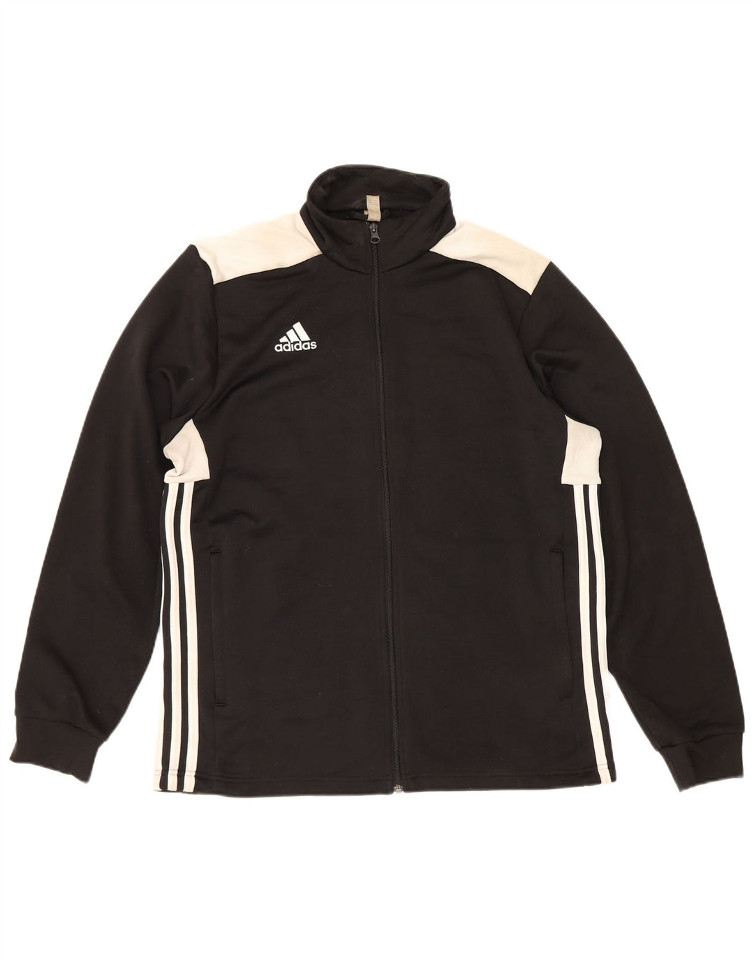 Męska bluza dresowa Adidas, duża, czarna, poliestrowa z blokami kolorów