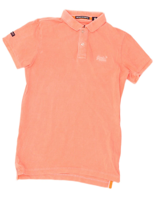 Męska koszulka polo Superdry, średnia, różowa, bawełniana