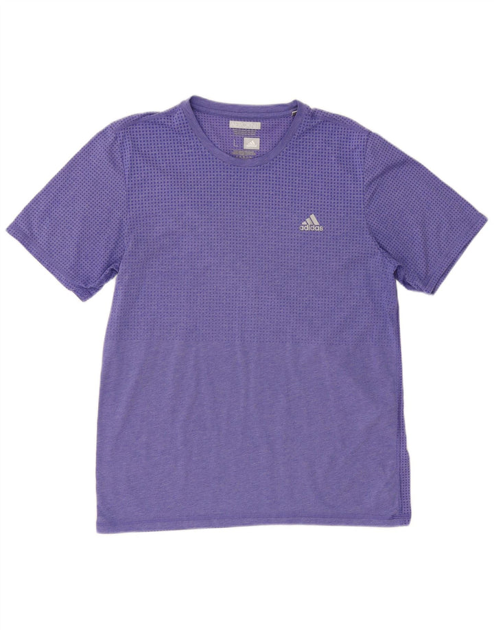 Adidas Męska koszulka Climacool Top, duża, fioletowa, poliestrowa