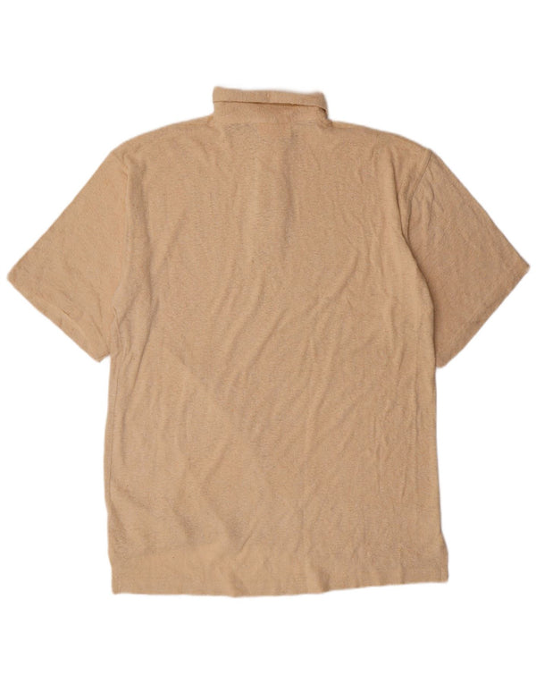 Męska koszulka polo z krótkim rękawem Lerros, duża, beżowy jedwab