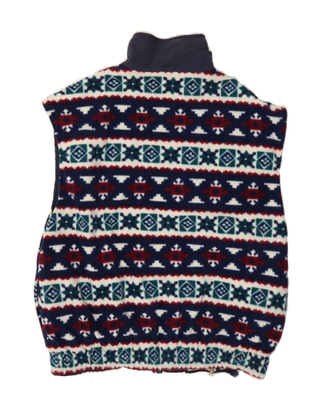 PACO CALVARI Mens Graphic Reversible Gilet UK 42 XL Navy Blue Polyester Vintage Paco Calvari and Second-Hand Paco Calvari from Messina Hembry 