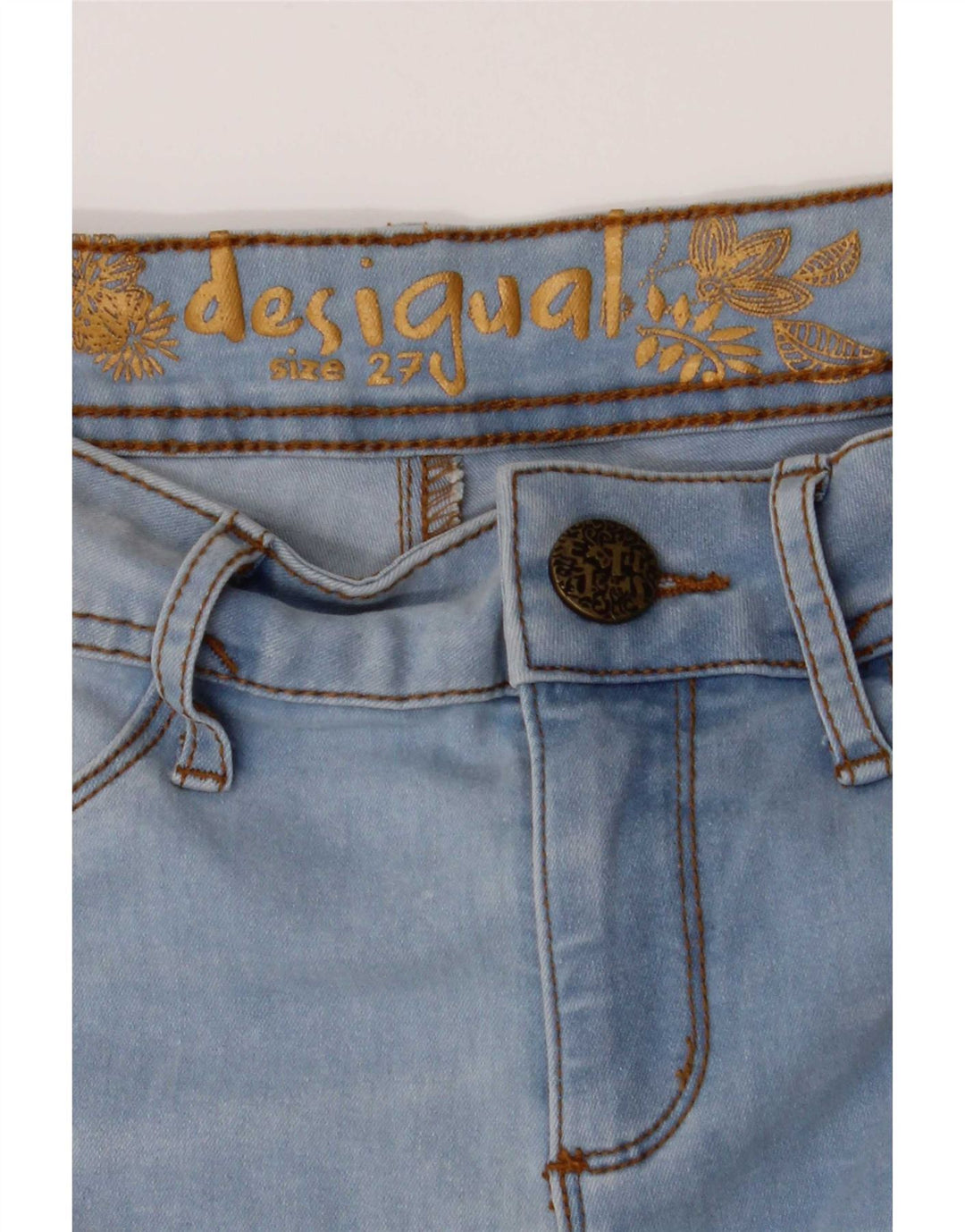Damskie jeansy Skinny Desigual W27 L31 niebieskie