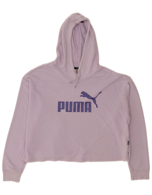 Damski sweter Puma Crop Oversize z kapturem UK 16, duży, fioletowy, bawełniany