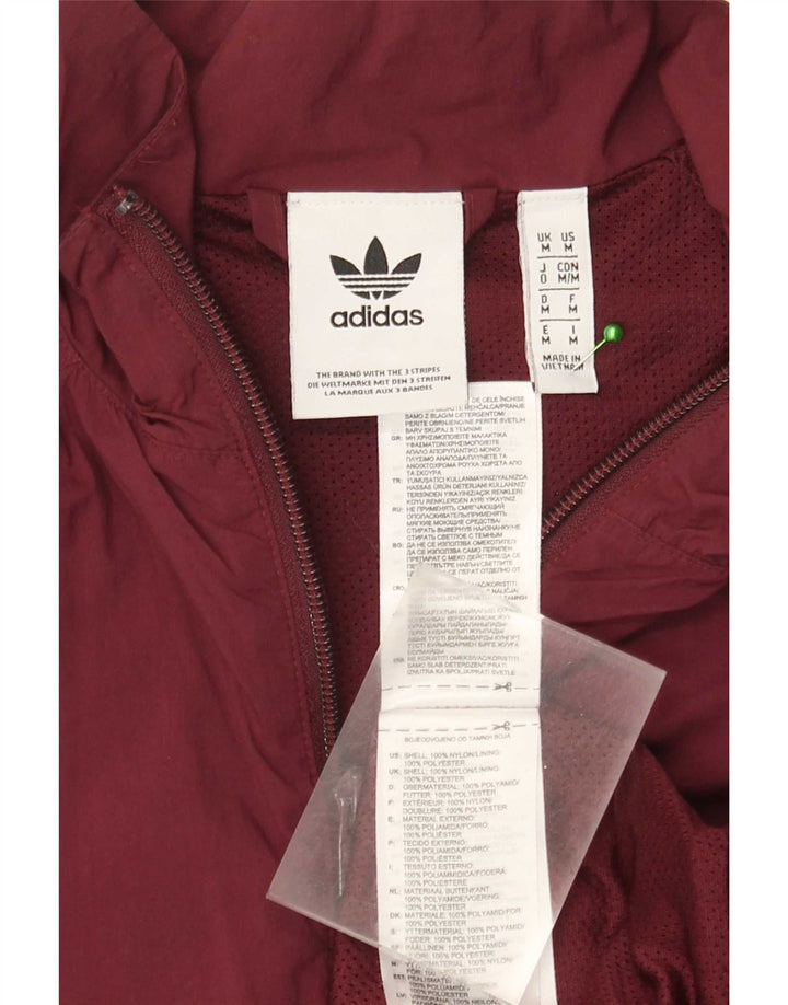 Męska bluza dresowa Adidas, średnia, bordowa nylonowa