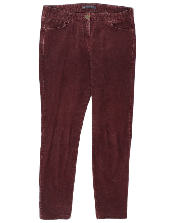 Spodnie sztruksowe Marks & Spencer Slim UK 12 Medium W32 L27 Burgundowe