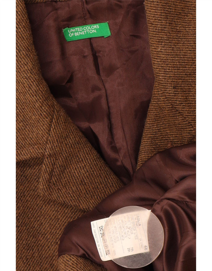 Płaszcz męski Benetton IT 46 Small Brown Wełna