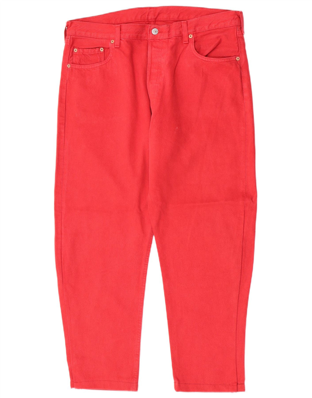 Męskie jeansy Levi's 501 Cropped W38 L26 Czerwone
