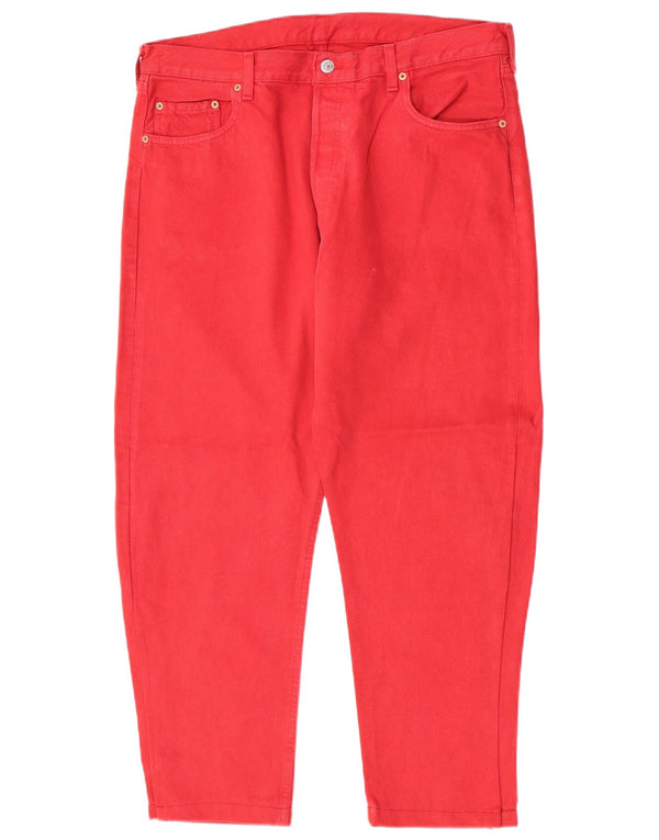 Męskie jeansy Levi's 501 Cropped W38 L26 Czerwone