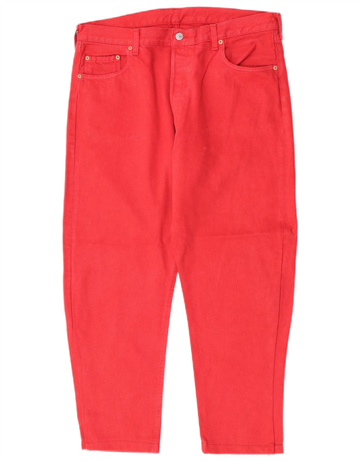 Męskie jeansy Levi's 501 Cropped W38 L26 Czerwone
