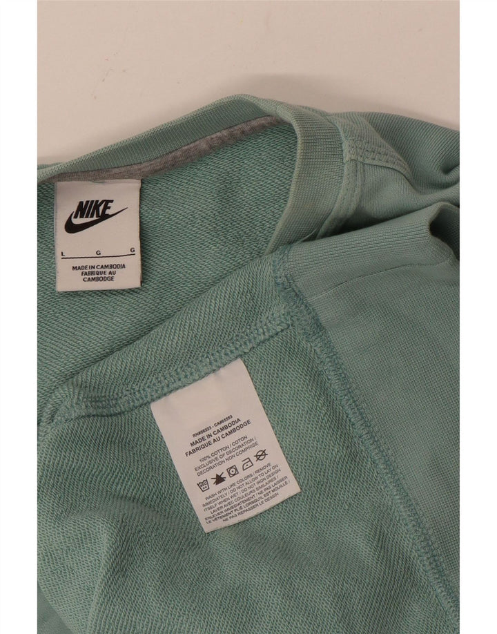 Męski sweter NIKE, duży, niebieski, bawełniany
