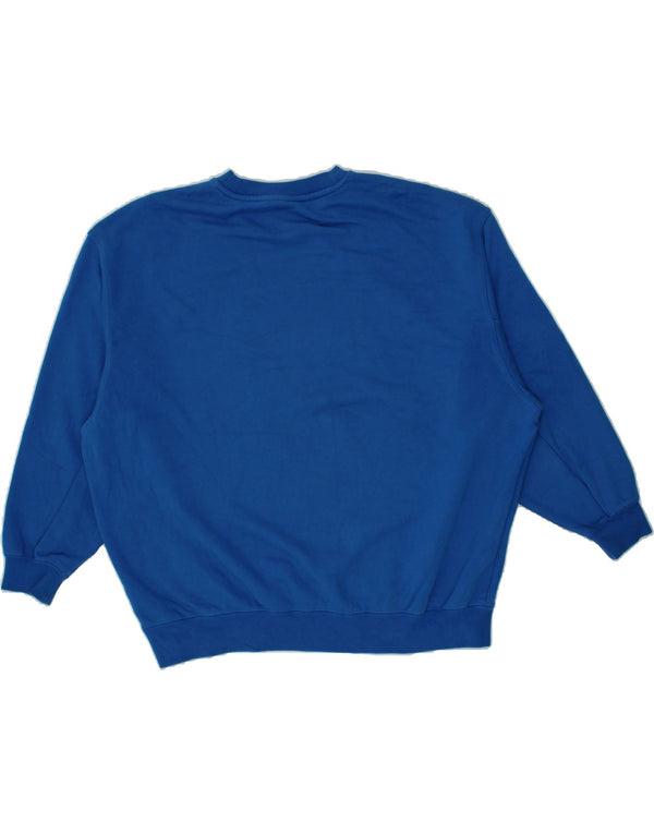 ADIDAS Womens Oversized Sweatshirt Jumper UK 10 Small Blue Cotton