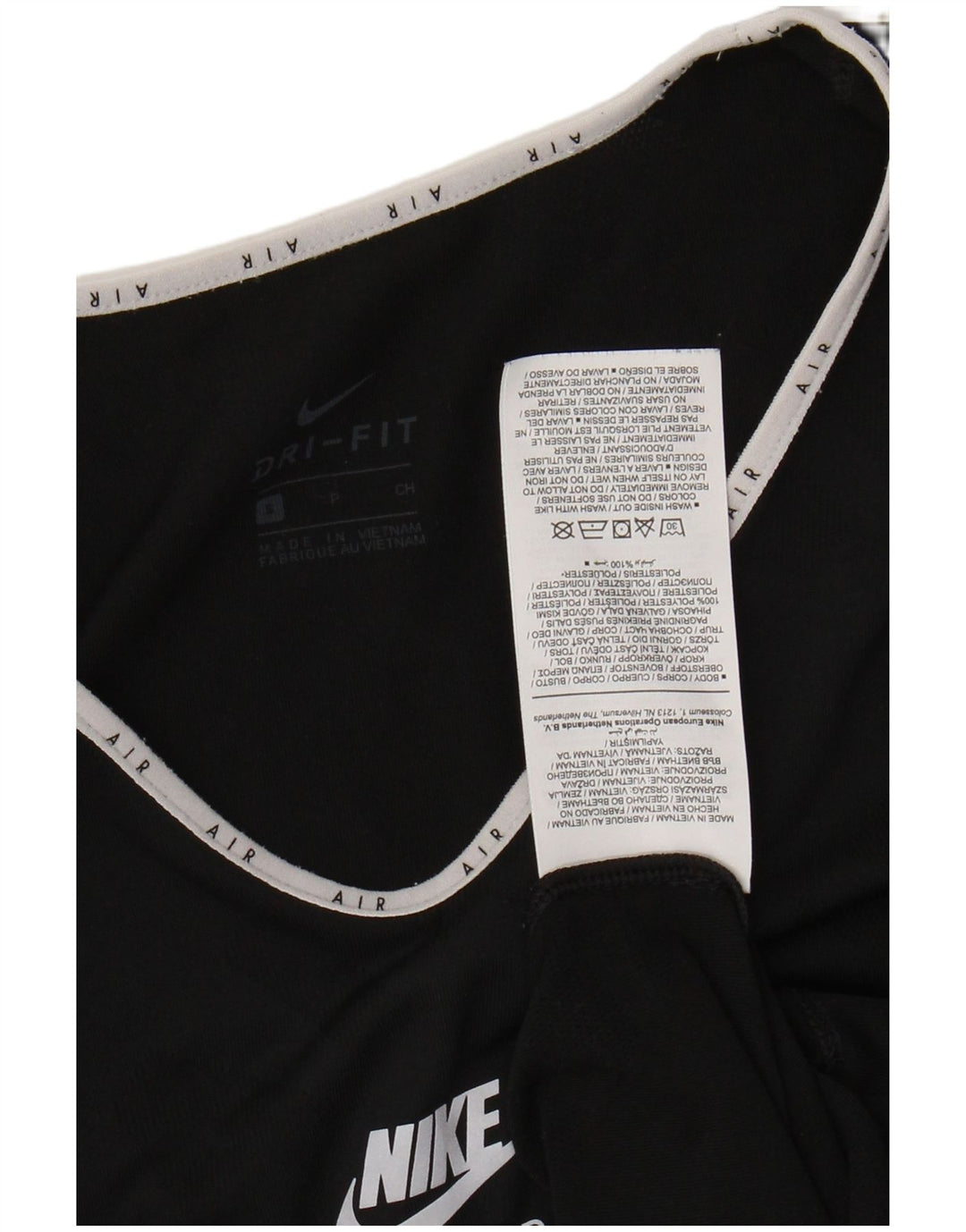 Damska koszulka NIKE Dri Fit z grafiką Top UK 10, mały, czarny poliester