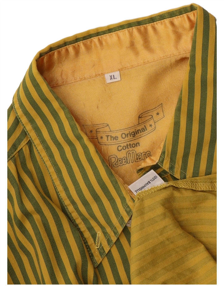 Koszula męska REEMARC XL, bawełniana w zielone paski