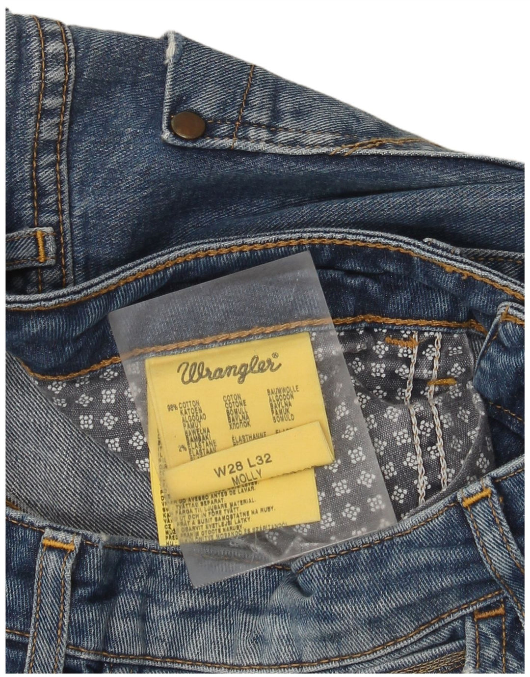 Damskie jeansy Wrangler Molly Slim W28 L32 Niebieskie bawełniane