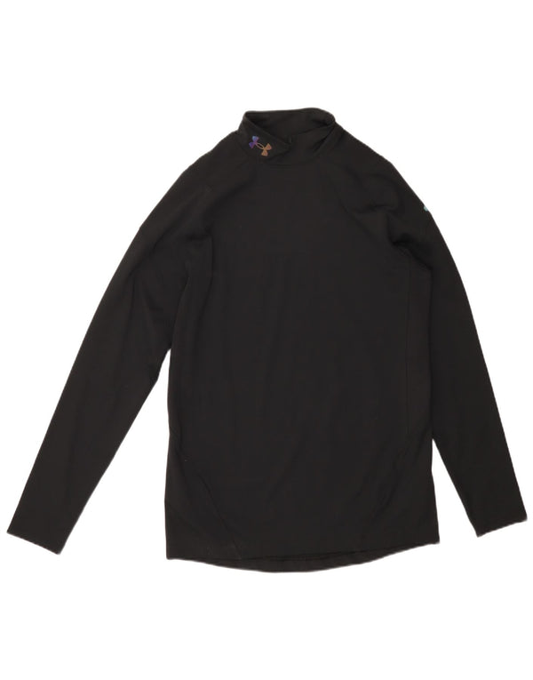 Męski top UNDER ARMOUR Cold Gear z długim rękawem, mały, czarny poliester