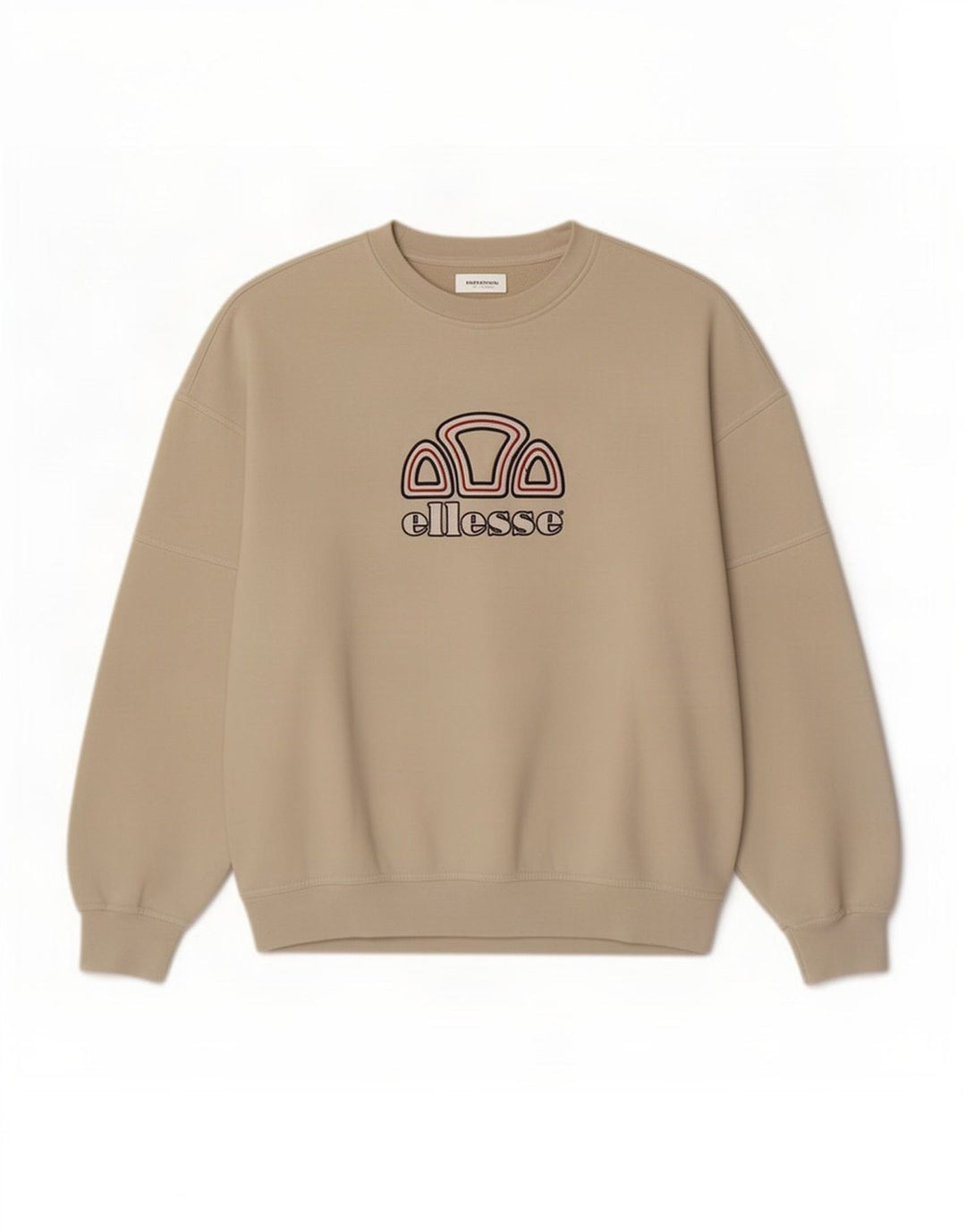 Męska bluza z grafiką Ellesse, duży beżowy poliester