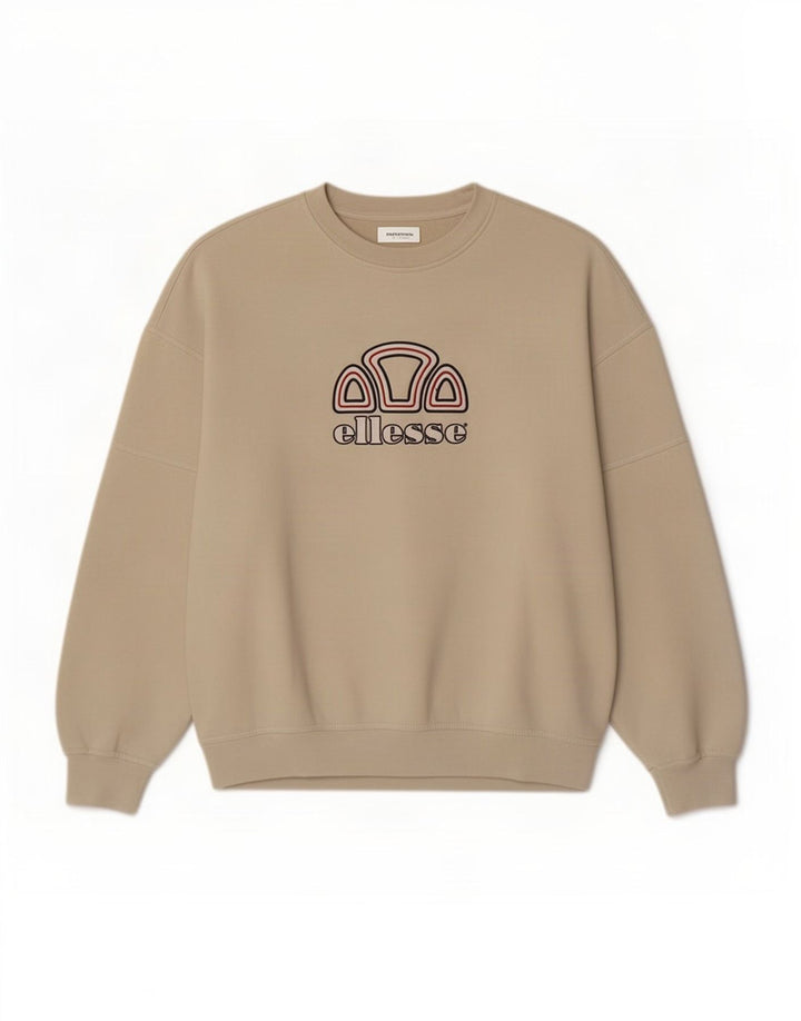 Męska bluza z grafiką Ellesse, duży beżowy poliester