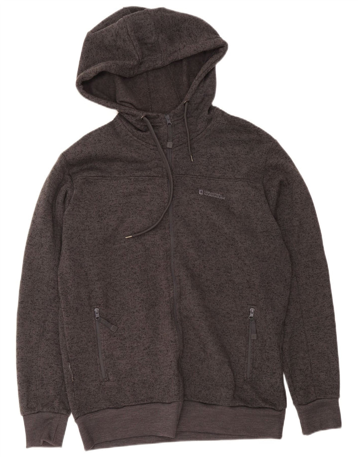 Męski sweter z kapturem i zamkiem Mountain Warehouse, duży, szary, nakrapiany poliester