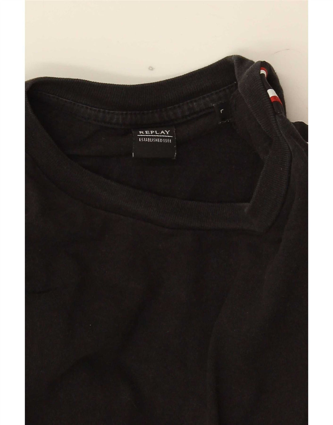 Męski T-shirt z grafiką Replay, duży, czarny blok kolorów