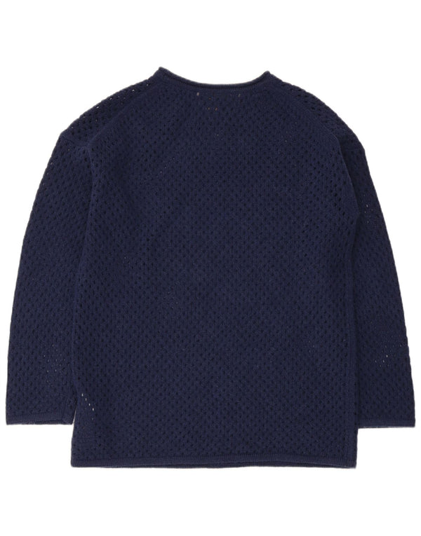 Damski sweter oversize Massimo Dutti z dekoltem w łódkę UK 6 XS granatowy