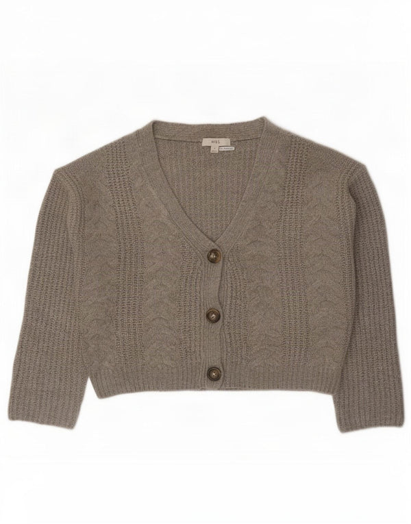 Marks & Spencer Damski sweter oversize UK 10 Small Szary Akryl