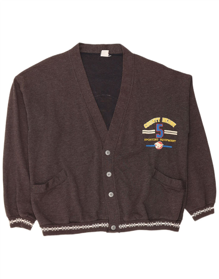 Męski sweter rozpinany z grafiką VINTAGE 2XL szary