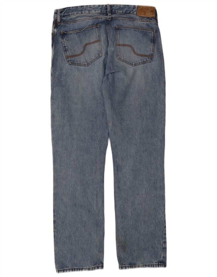 Męskie jeansy Fat Face w trudnej sytuacji W30 L34, niebieska bawełna