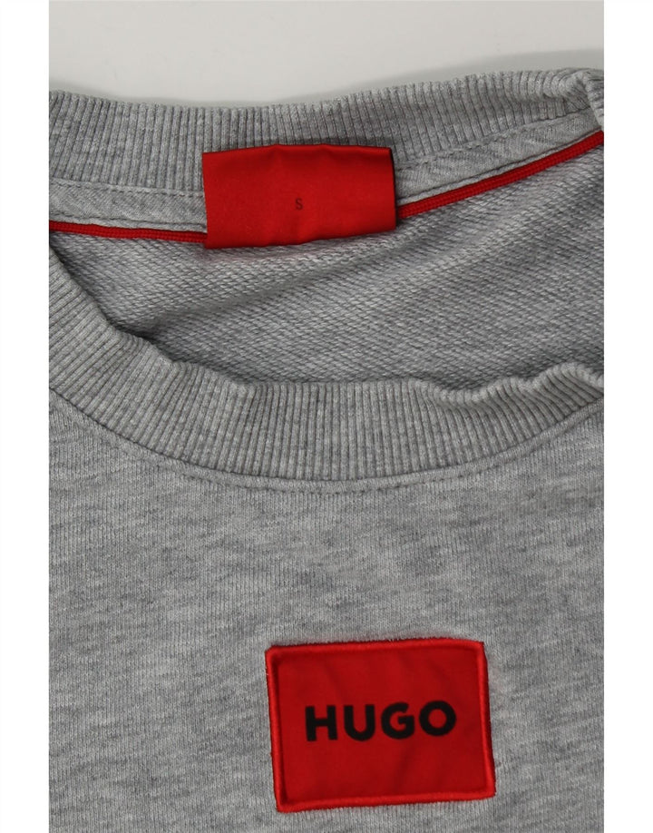 Męska bluza Hugo Boss, mała, szara, nakrapiana bawełna