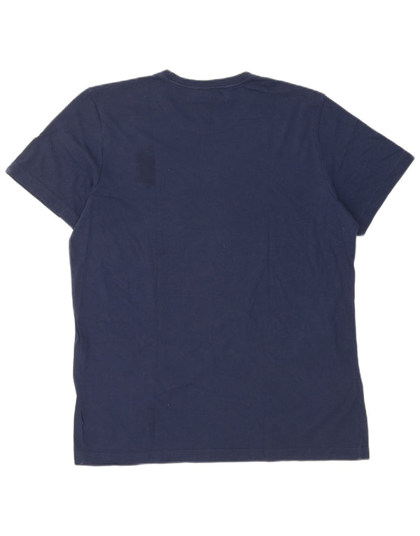 Adidas Mens Graphic T-Shirt Top Large Navy Blue