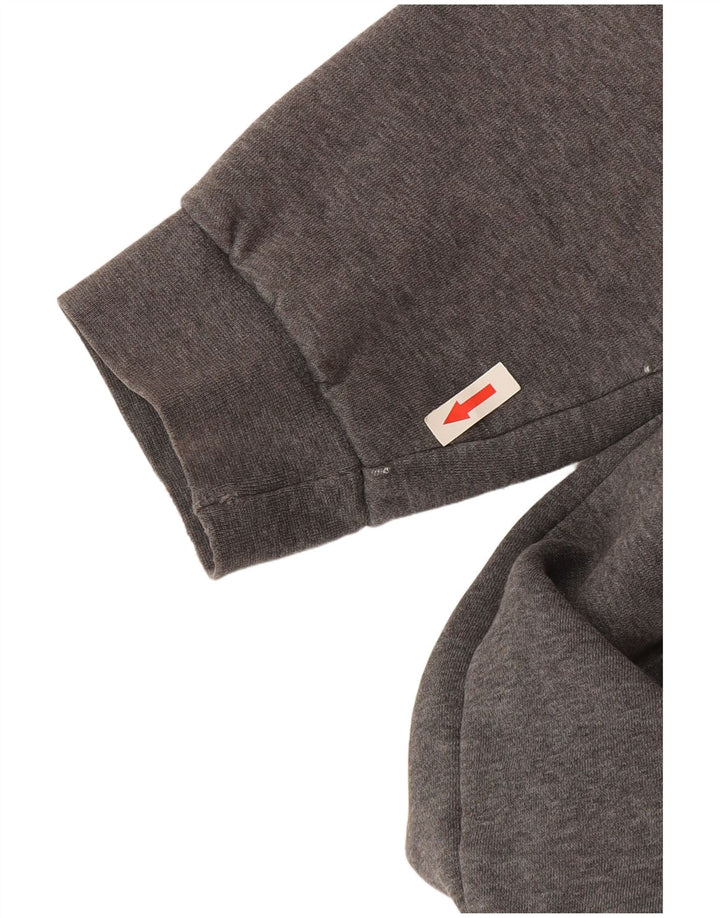 Adidas Męski sweter z kapturem i zamkiem błyskawicznym, duży, szary, bawełniany