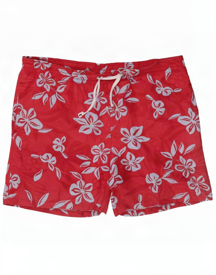Crew Clothing Męskie spodenki kąpielowe, duże, w czerwone kwiaty