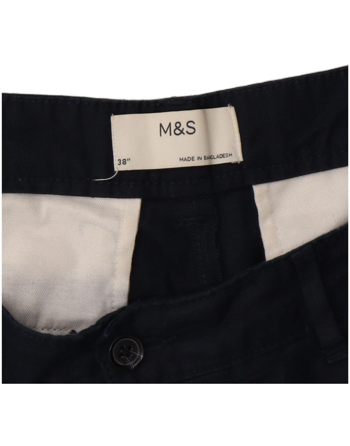 Męskie spodenki Chino Marks & Spencer W38 XL, granatowe, bawełniane