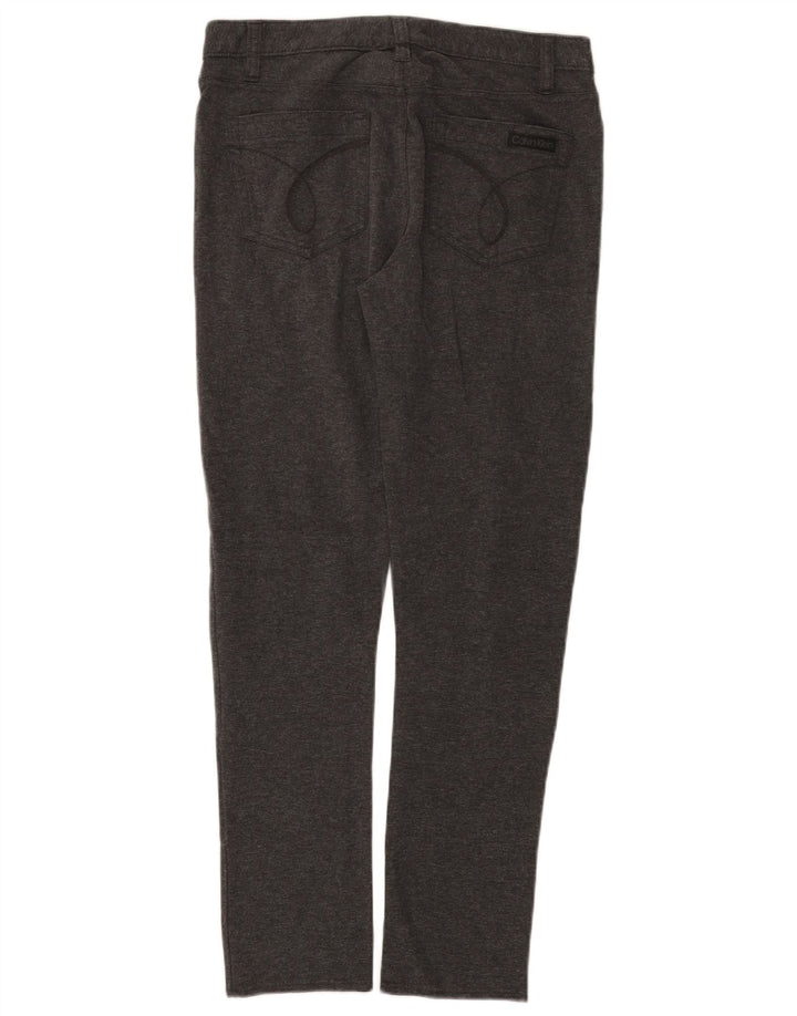 Damskie spodnie jeggingowe Calvin Klein US 8 Medium W30 L28 Szara bawełna