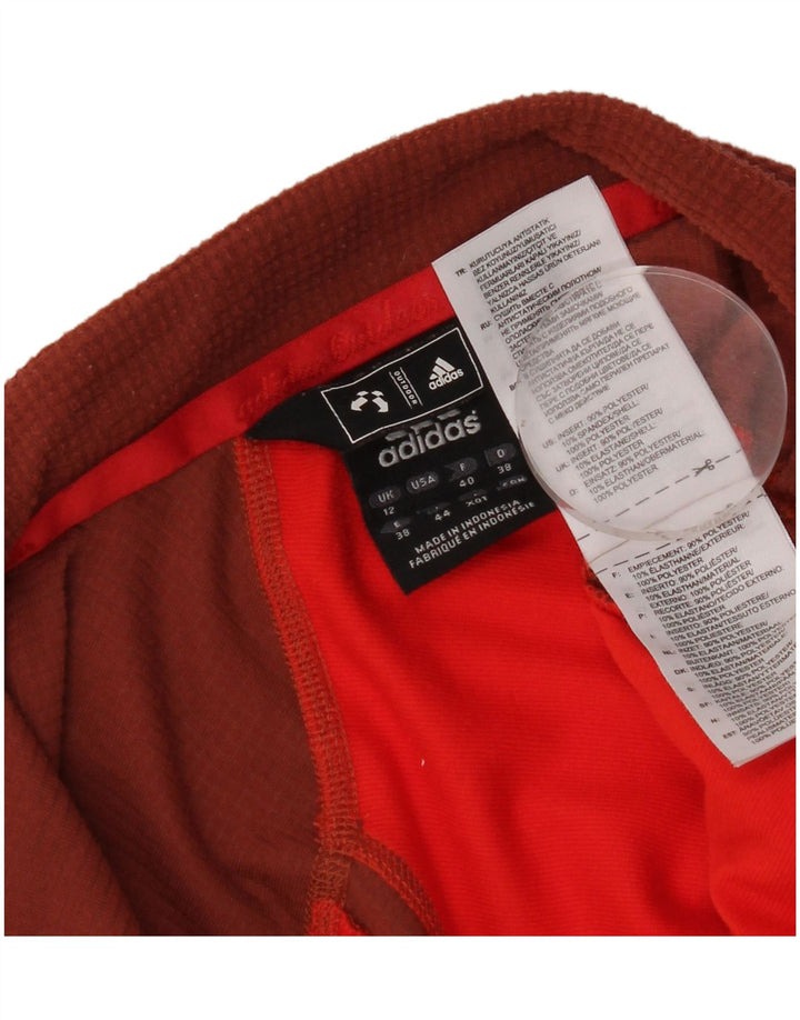 Damska bluza dresowa Adidas UK 12 Średni brązowy poliester z blokami kolorów