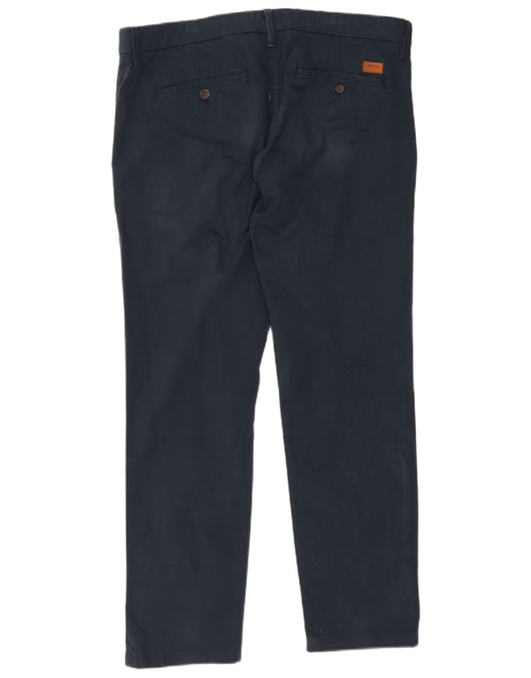 Męskie proste spodnie Chino Timberland W36 L29 Granatowa bawełna
