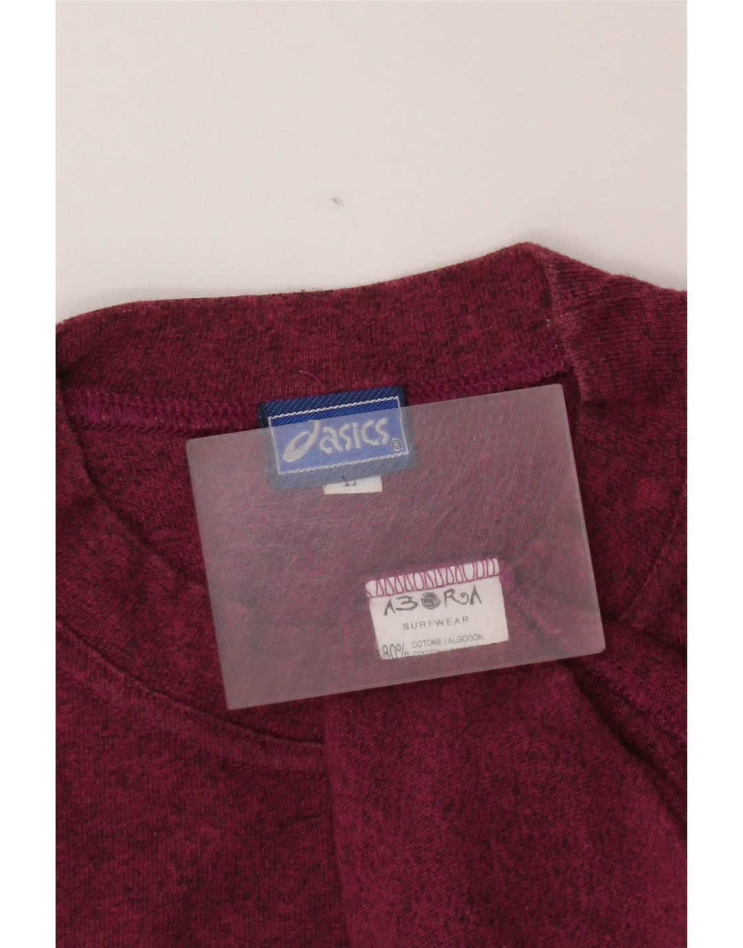 Męski T-shirt Asics, duży, bordowy, nakrapiany bawełniany