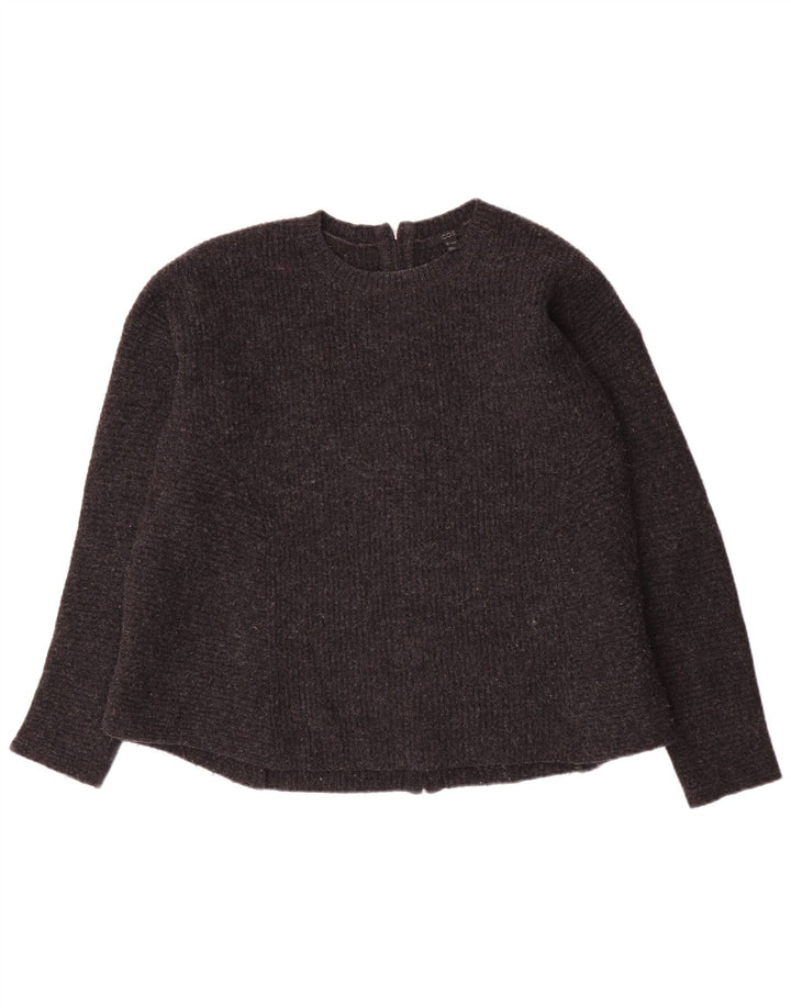 Cos Damski sweter rozpinany UK 16, duży, szary, wełniany