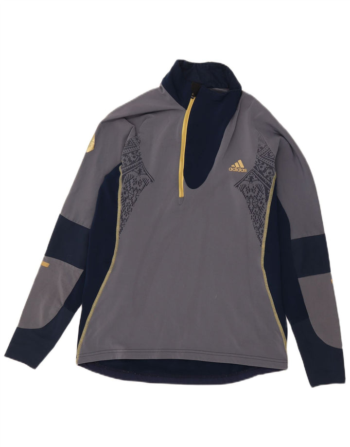 Adidas Męskie Swetry Dresowe Top UK 38/40 Średni Granatowy Kolorblok