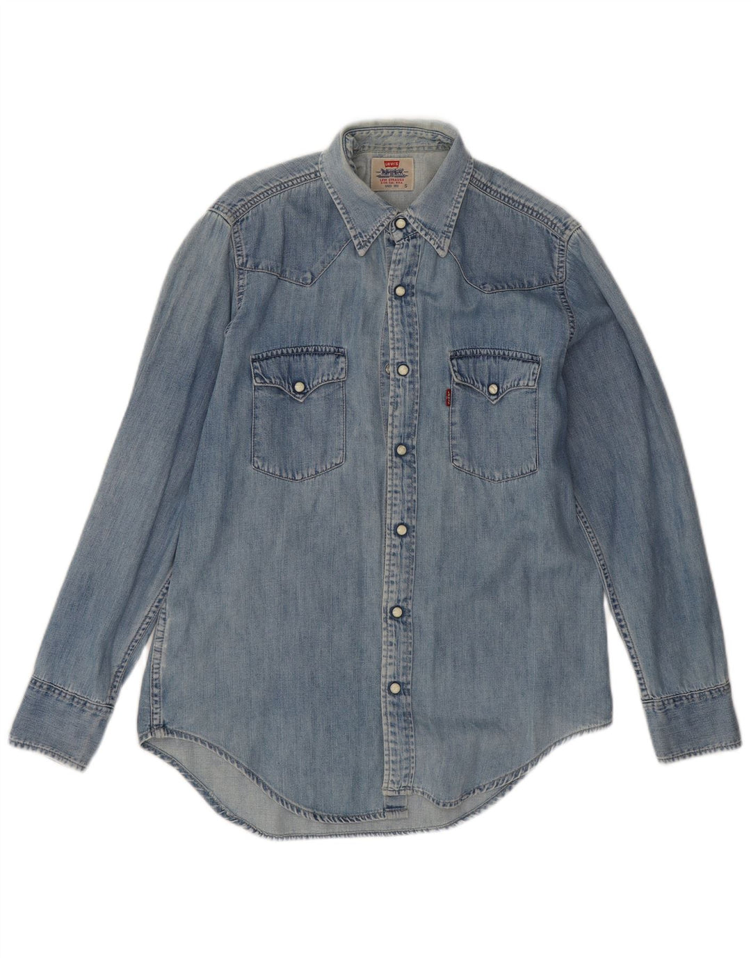 Męska koszula dżinsowa Levi's, mała, niebieska, bawełniana