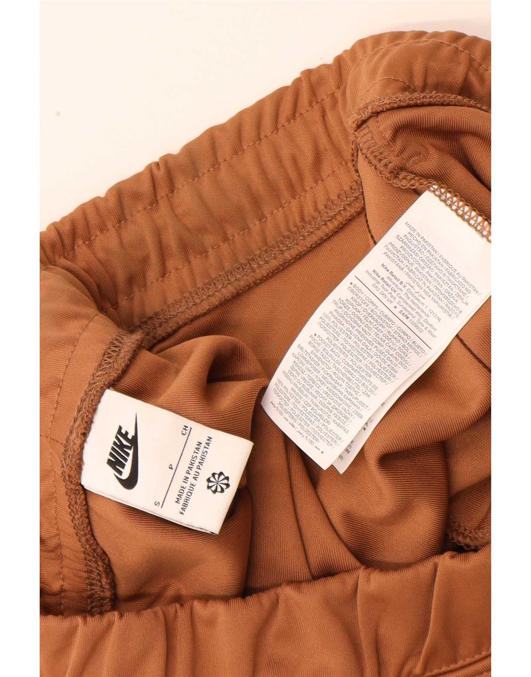 Damskie spodenki sportowe Nike Graphic UK 10, małe, brązowe, poliestrowe