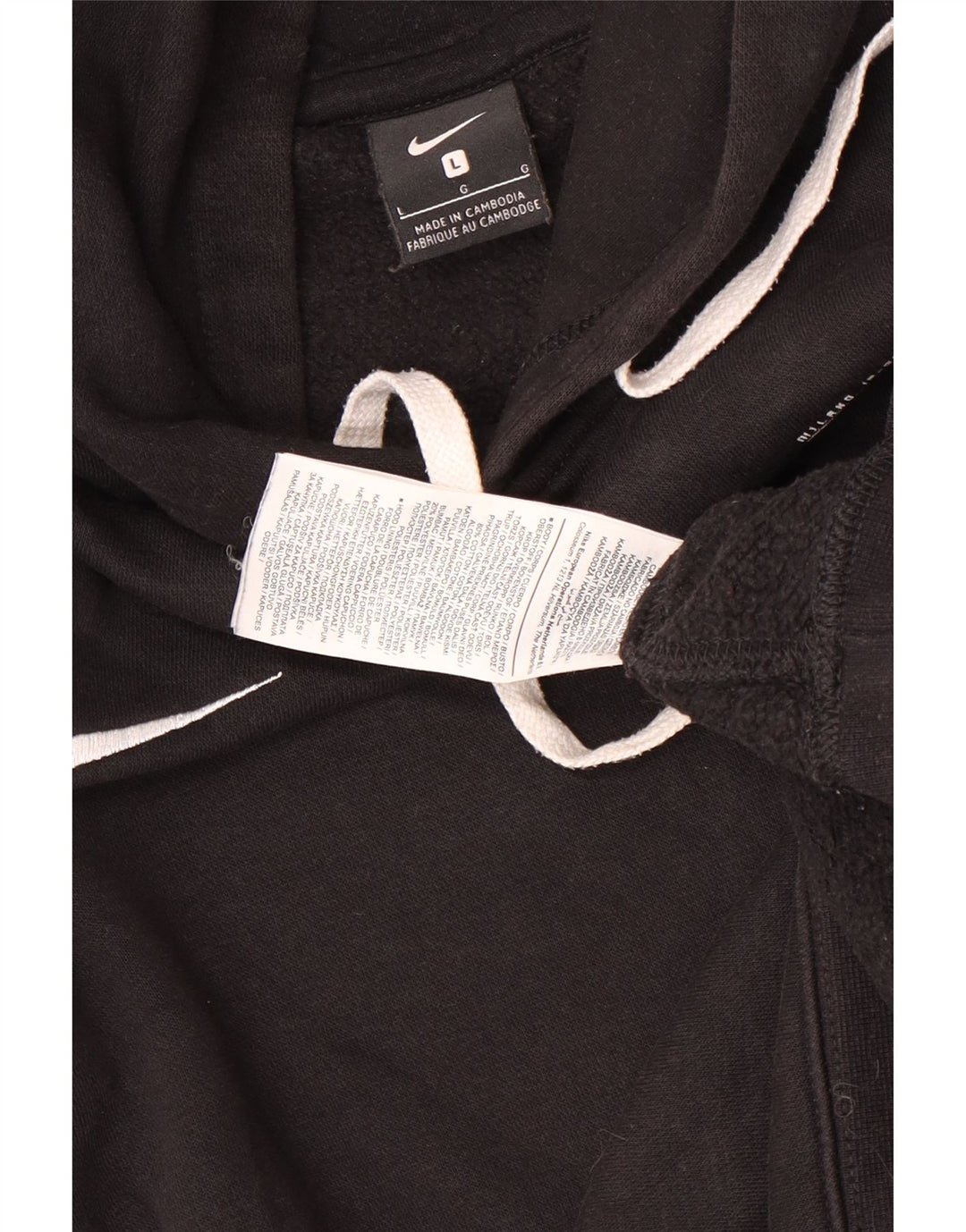 Męski sweter z kapturem Nike z grafiką, duży, czarny, bawełniany